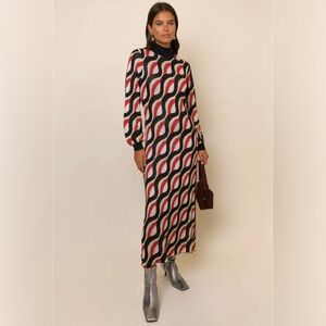 Vintage Wave Jacquard Teresa Dress